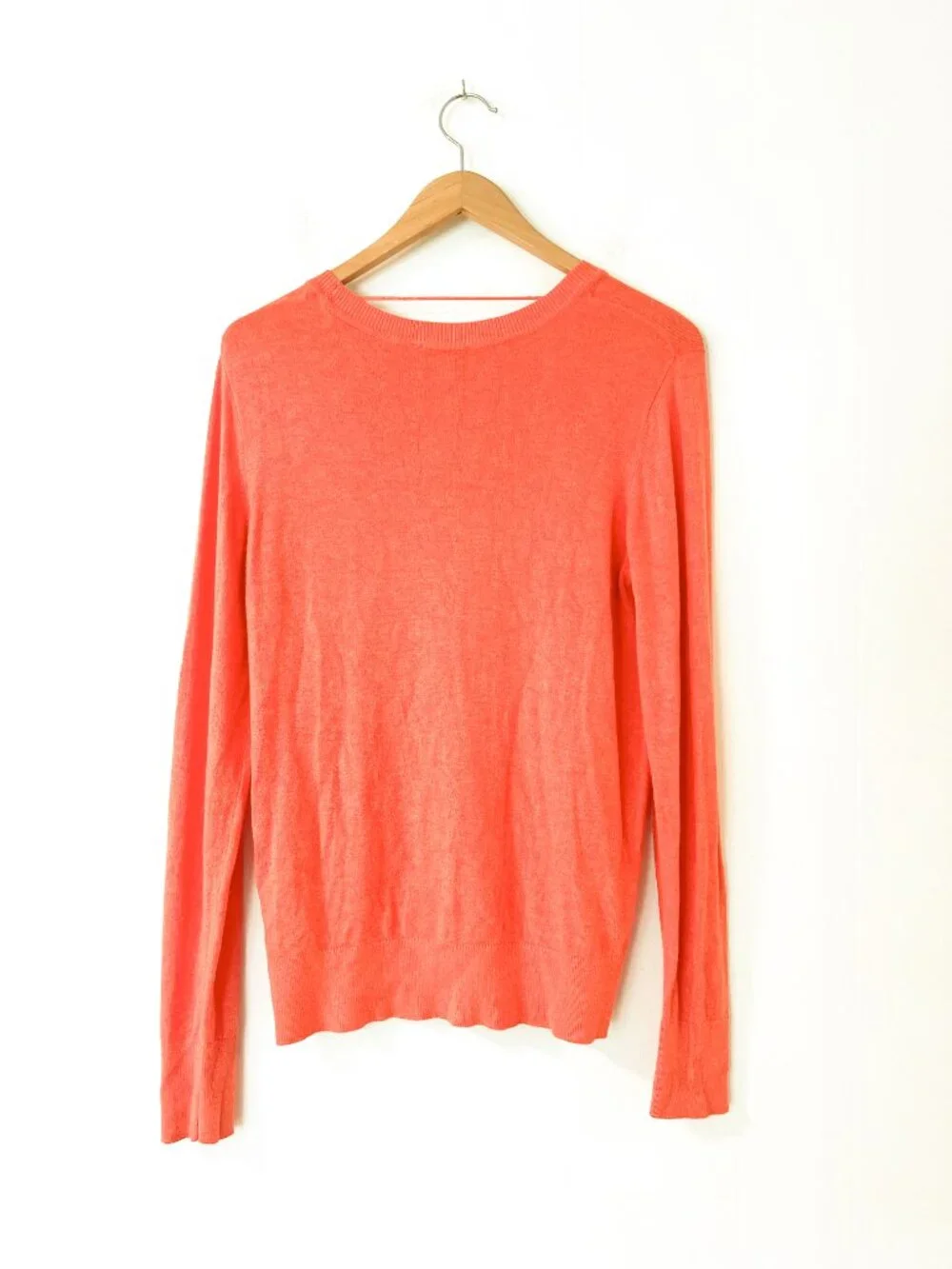 B.YOUNG Orangeade Melange Crew Neck Lightweight Fine Knit Jumper BYMmpimba Small